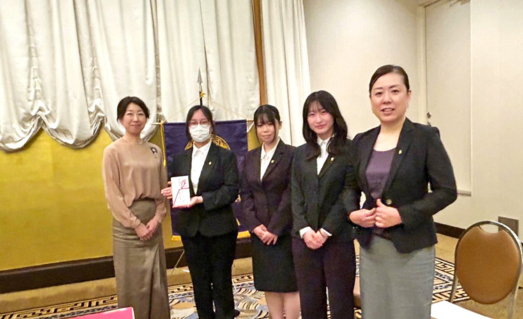 金沢星稜大学シグマソサエティ支援金贈呈式